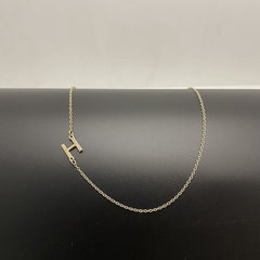 Initial Necklaces For Women, Dainty Gold Letter Necklace 14k Gold Plated Sideways Initial Necklace Cute Name Simple Choker Necklaces For Women Trendy Jewellery Gifts