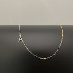 Initial Necklaces For Women, Dainty Gold Letter Necklace 14k Gold Plated Sideways Initial Necklace Cute Name Simple Choker Necklaces For Women Trendy Jewellery Gifts