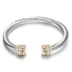 Two-tone vintage gold bracelet