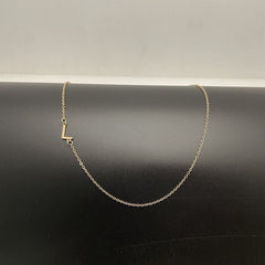 Initial Necklaces For Women, Dainty Gold Letter Necklace 14k Gold Plated Sideways Initial Necklace Cute Name Simple Choker Necklaces For Women Trendy Jewellery Gifts