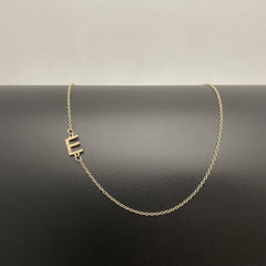 Initial Necklaces For Women, Dainty Gold Letter Necklace 14k Gold Plated Sideways Initial Necklace Cute Name Simple Choker Necklaces For Women Trendy Jewellery Gifts