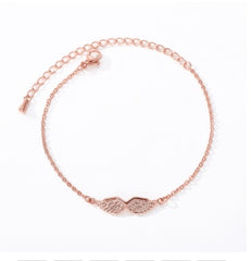 Gold Angel Wing Charm Bracelet Bracelet Women
