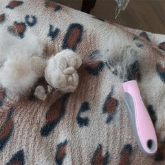 Grooming Brush For Pet Dog Cat Deshedding Tool Rake Comb Fur Remover Reduce 2-Side Dematting Tool For Dogs Cats Pets Grooming Brush Double Sided Shedding And Dematting Undercoat Rake Hair Removal Comb