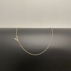 Initial Necklaces For Women, Dainty Gold Letter Necklace 14k Gold Plated Sideways Initial Necklace Cute Name Simple Choker Necklaces For Women Trendy Jewellery Gifts
