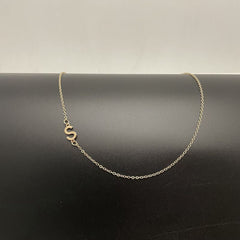 Initial Necklaces For Women, Dainty Gold Letter Necklace 14k Gold Plated Sideways Initial Necklace Cute Name Simple Choker Necklaces For Women Trendy Jewellery Gifts