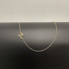 Initial Necklaces For Women, Dainty Gold Letter Necklace 14k Gold Plated Sideways Initial Necklace Cute Name Simple Choker Necklaces For Women Trendy Jewellery Gifts