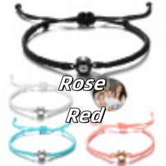Projection Bracelets Circle Photo Bracelet Customized Colorful Woven Projection Bracelet Adjustable